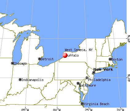 West Seneca, New York map