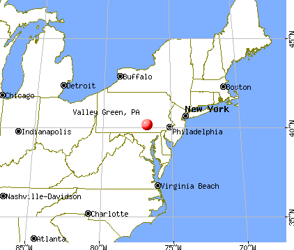 Valley Green, Pennsylvania map