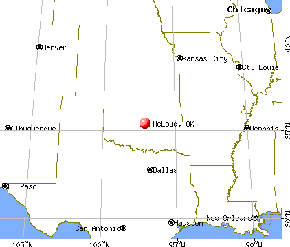 McLoud, Oklahoma map