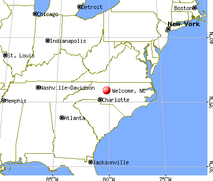 Welcome, North Carolina map