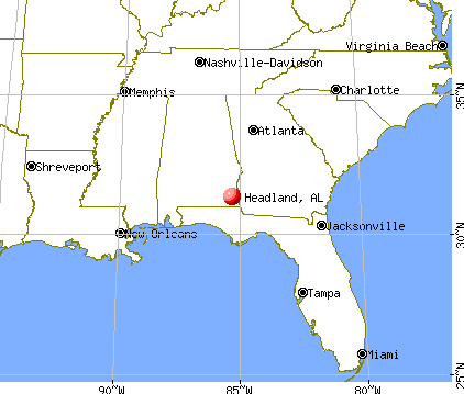 Headland, Alabama map