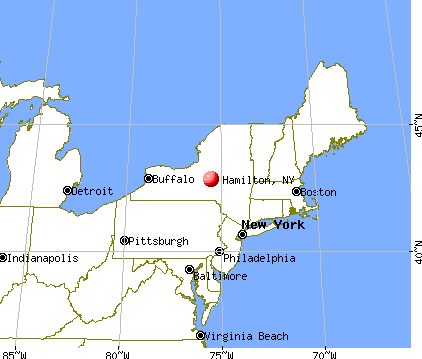 Hamilton, New York map
