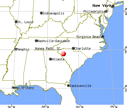 Honea Path, South Carolina map