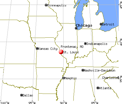 Frontenac, Missouri map