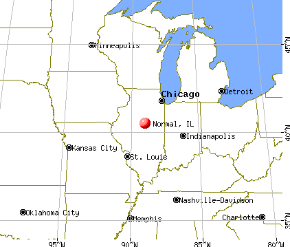 Normal, Illinois map