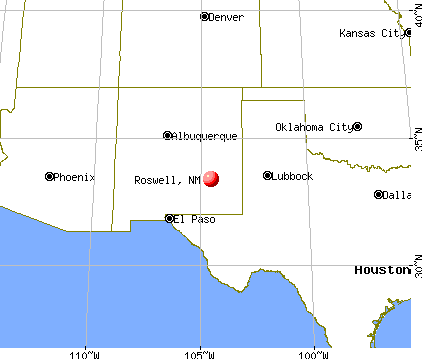 Roswell, New Mexico map