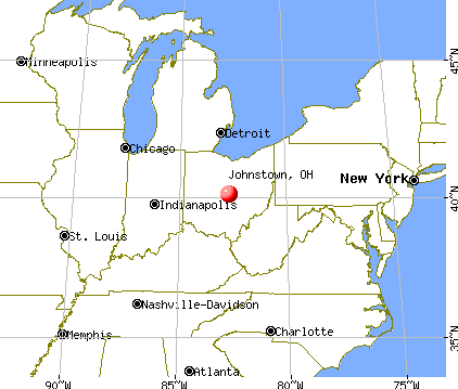 Johnstown, Ohio map
