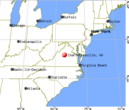 Charlottesville, Virginia map