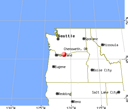 Chenoweth, Oregon map