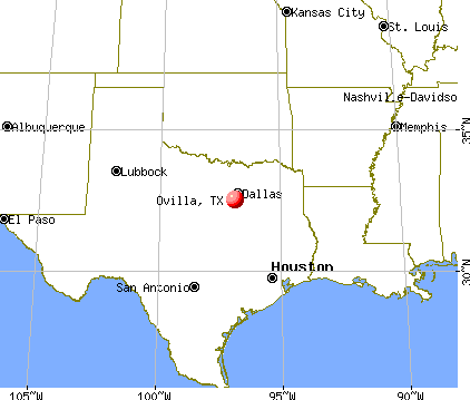 Ovilla, Texas map