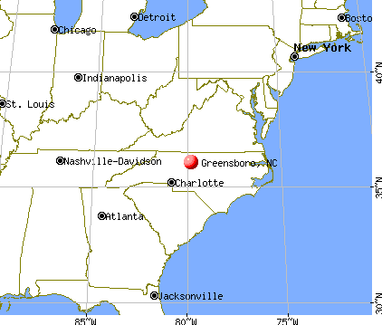 Greensboro, North Carolina map