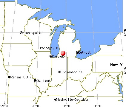 Portage, Michigan map