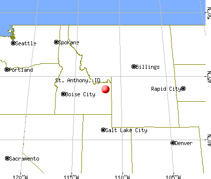 St. Anthony, Idaho map