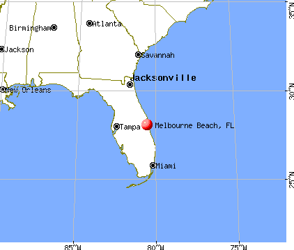 Melbourne Beach, Florida map