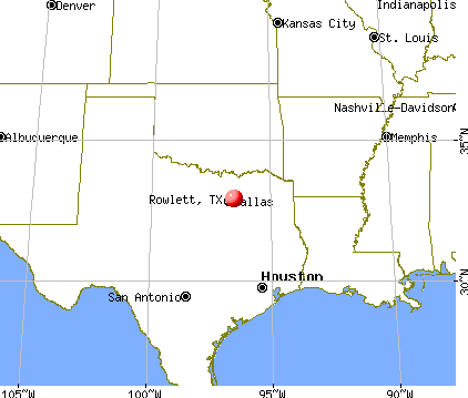 Rowlett, Texas map