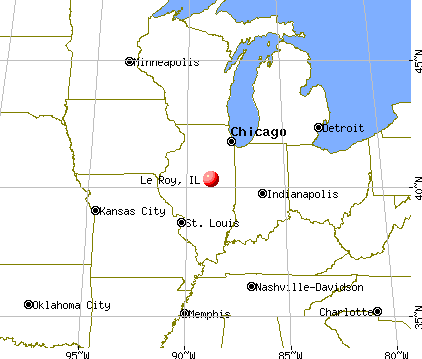 Le Roy, Illinois map