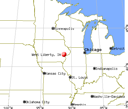 West Liberty, Iowa map