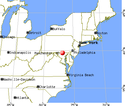 Manchester, Maryland map