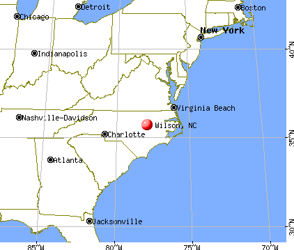 Wilson, North Carolina map