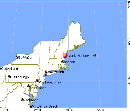 York Harbor, Maine map