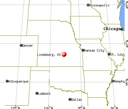 Lindsborg, Kansas map