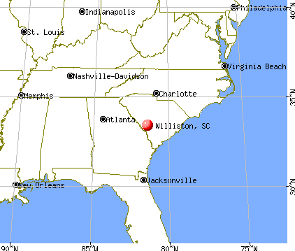 Williston, South Carolina map