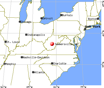 Summersville, West Virginia map