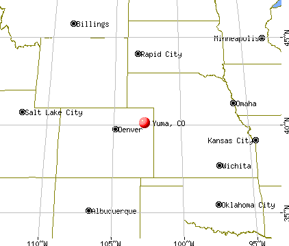 Yuma, Colorado map