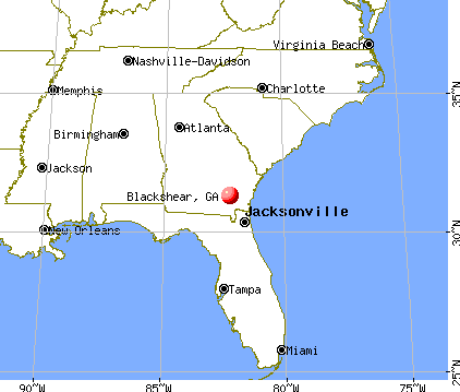 Blackshear, Georgia map