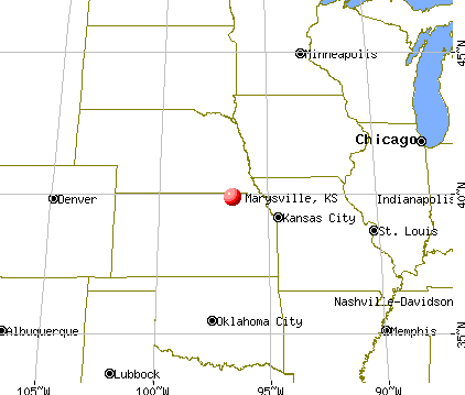 Marysville, Kansas map