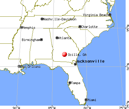 Ocilla, Georgia map