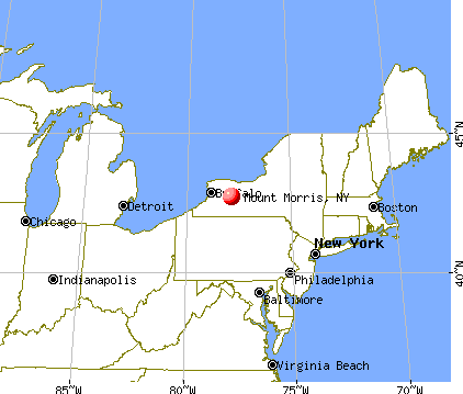 Mount Morris, New York map