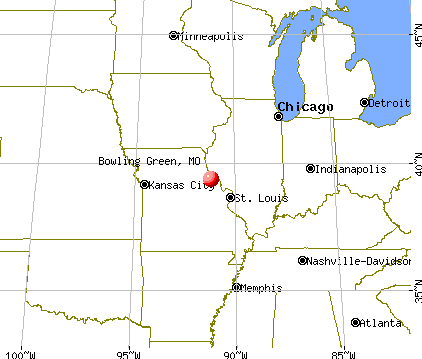 Bowling Green, Missouri map