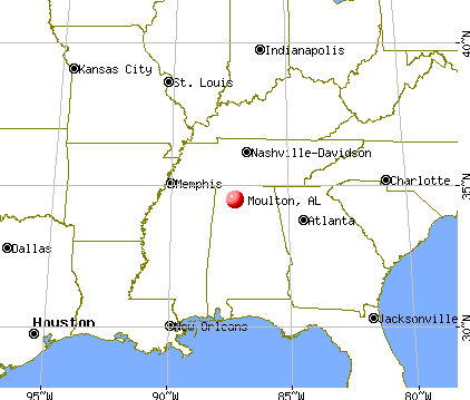 Moulton, Alabama map
