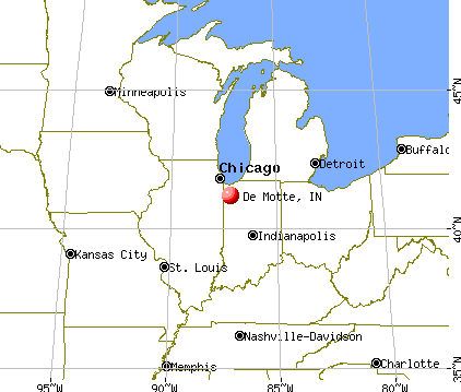 De Motte, Indiana map
