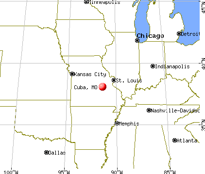 Cuba, Missouri map