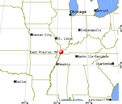 East Prairie, Missouri map