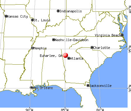 Euharlee, Georgia map