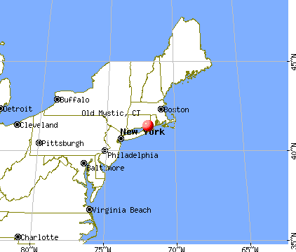 Old Mystic, Connecticut map