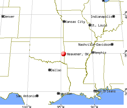 Heavener, Oklahoma map