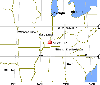 Marion, Kentucky map