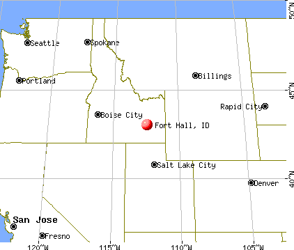 Fort Hall, Idaho map