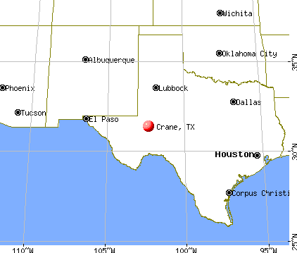 Crane, Texas map