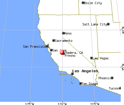 Madera, California map