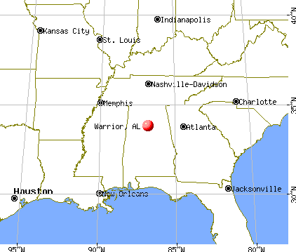 Warrior, Alabama map