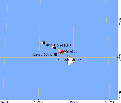Lanai City, Hawaii map