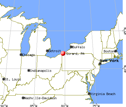 Girard, Pennsylvania map