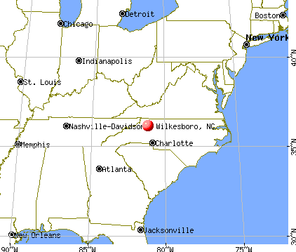Wilkesboro, North Carolina map