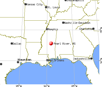 Pearl River, Mississippi map