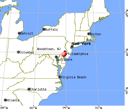 Woodstown, New Jersey map